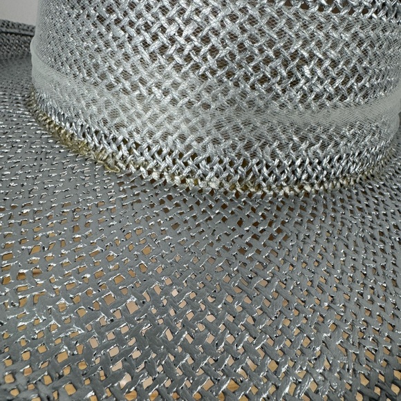 Jhats Silver Metallic Women's Cowboy Hat S/M - Picture 2 of 4